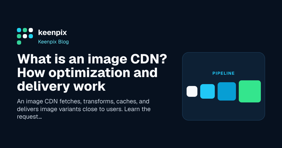 Image request moving through transformation and edge cache stages